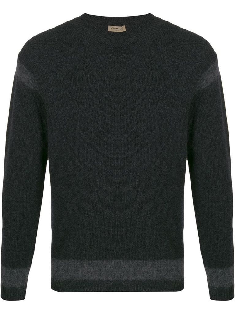 two-toned crew neck jumper