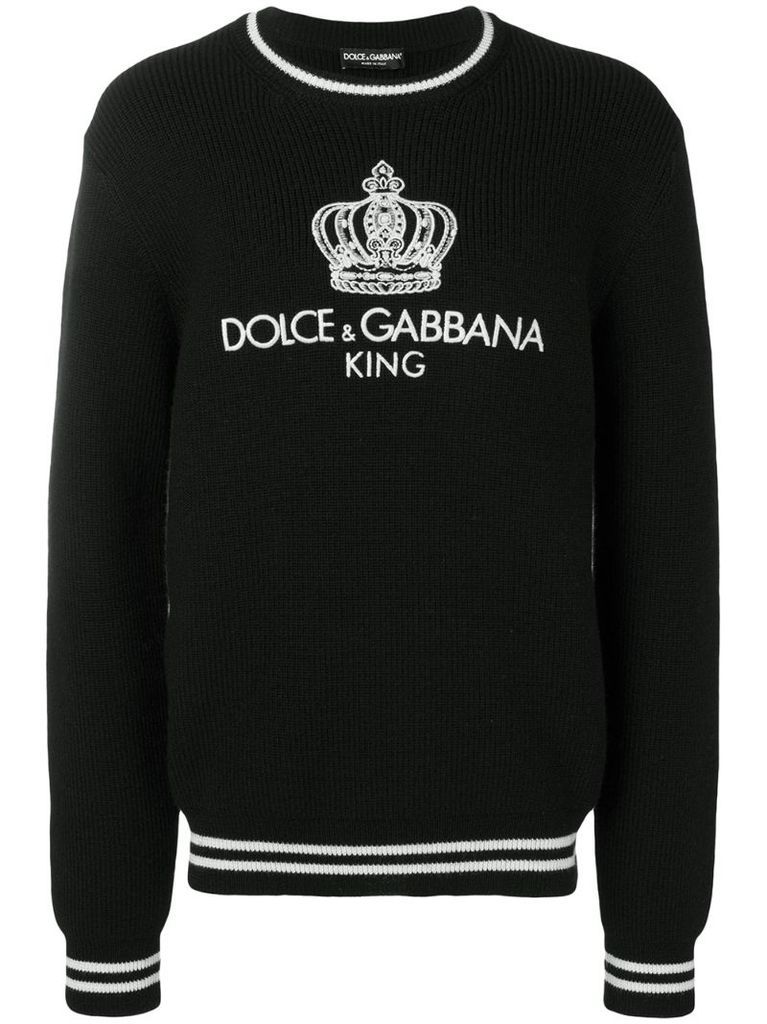 embroidered crown jumper
