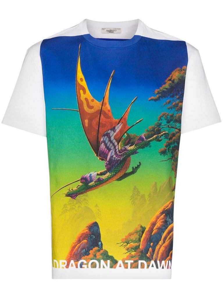 Dragon At Dawn graphic-print T-shirt