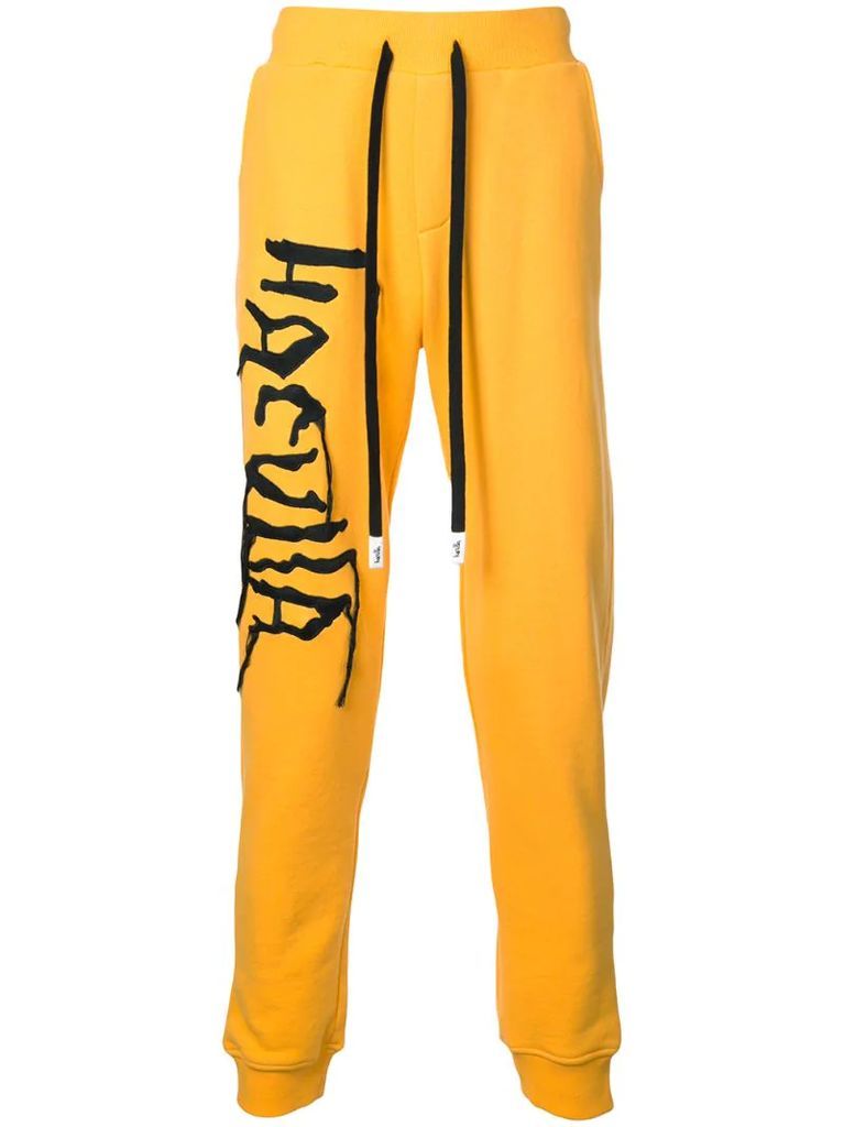 logo embroidered track trousers