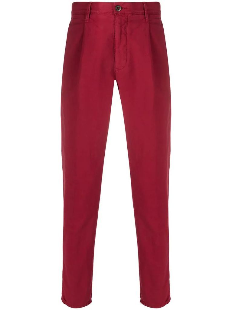 pleated chino trousers