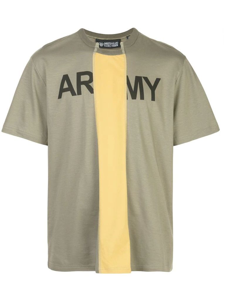Cut Out army logo T-shirt