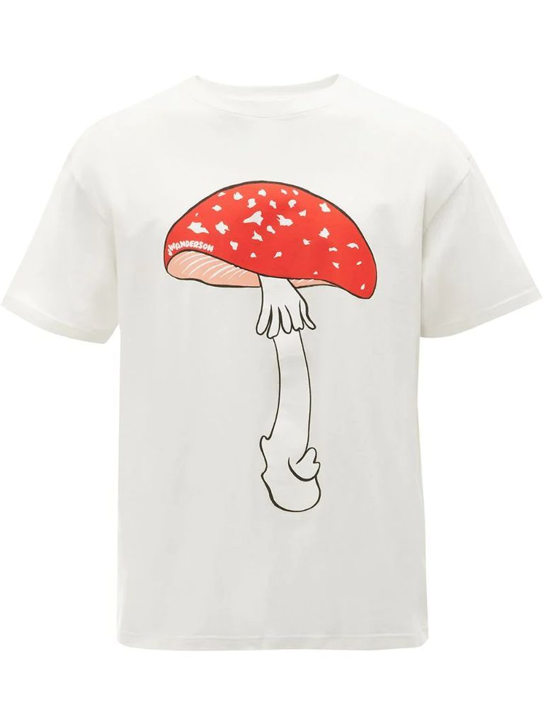 mushroom print T-shirt