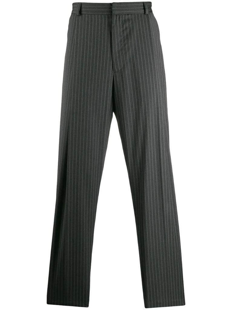 tailored pin stripe trousers