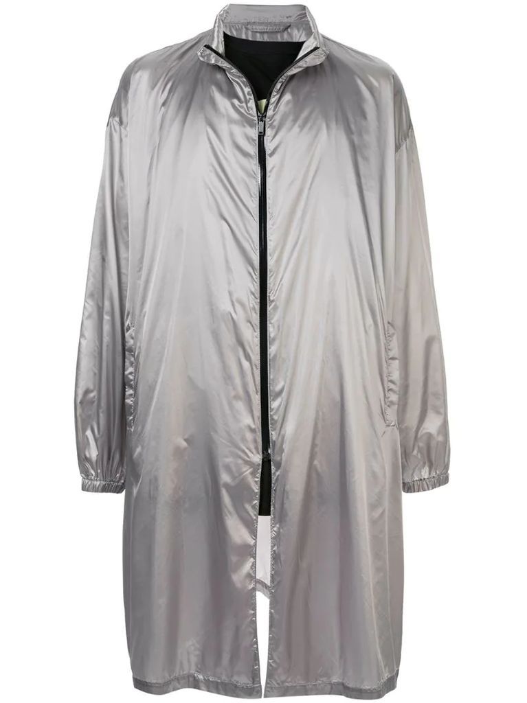 metallic raincoat