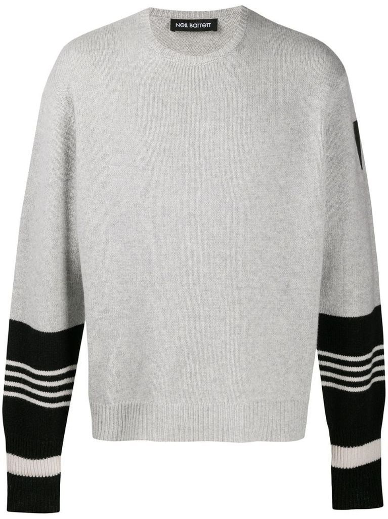 stripe-detail knitted jumper