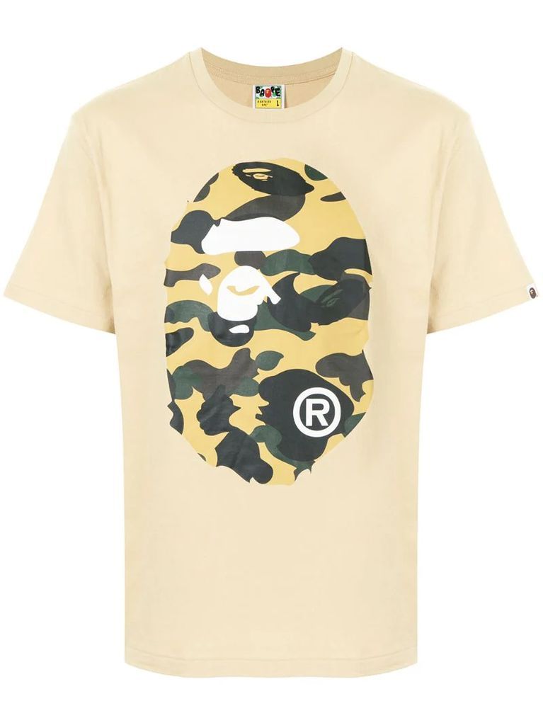 camouflage-logo print T-shirt