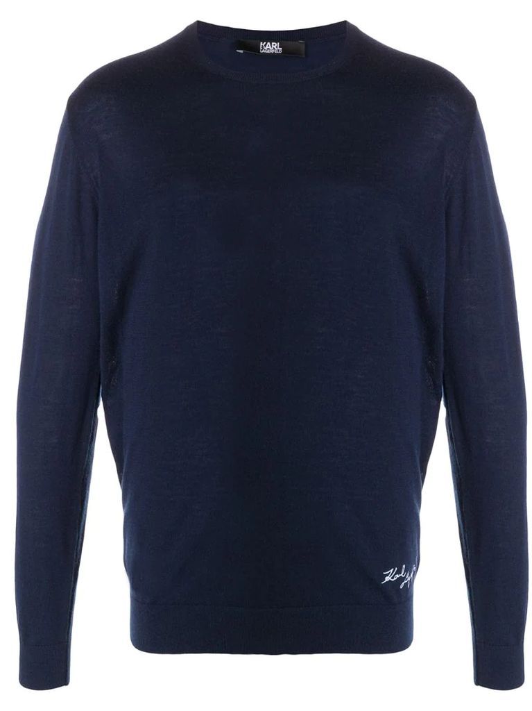 knitted crew neck cashmere jumper