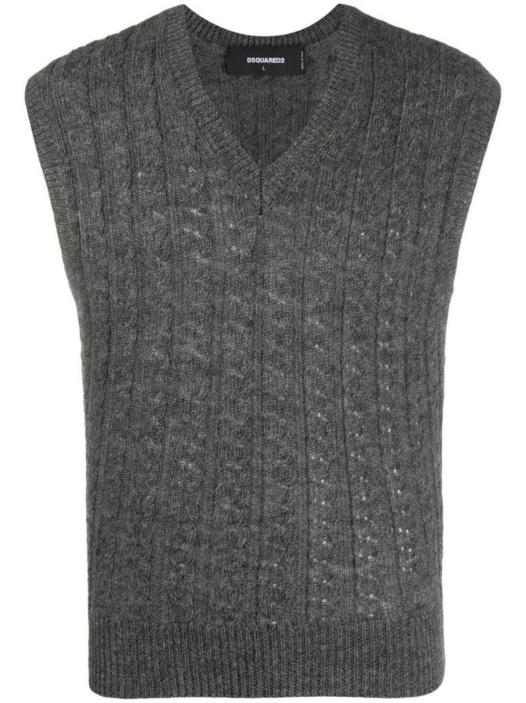 wool sleeveless jumper