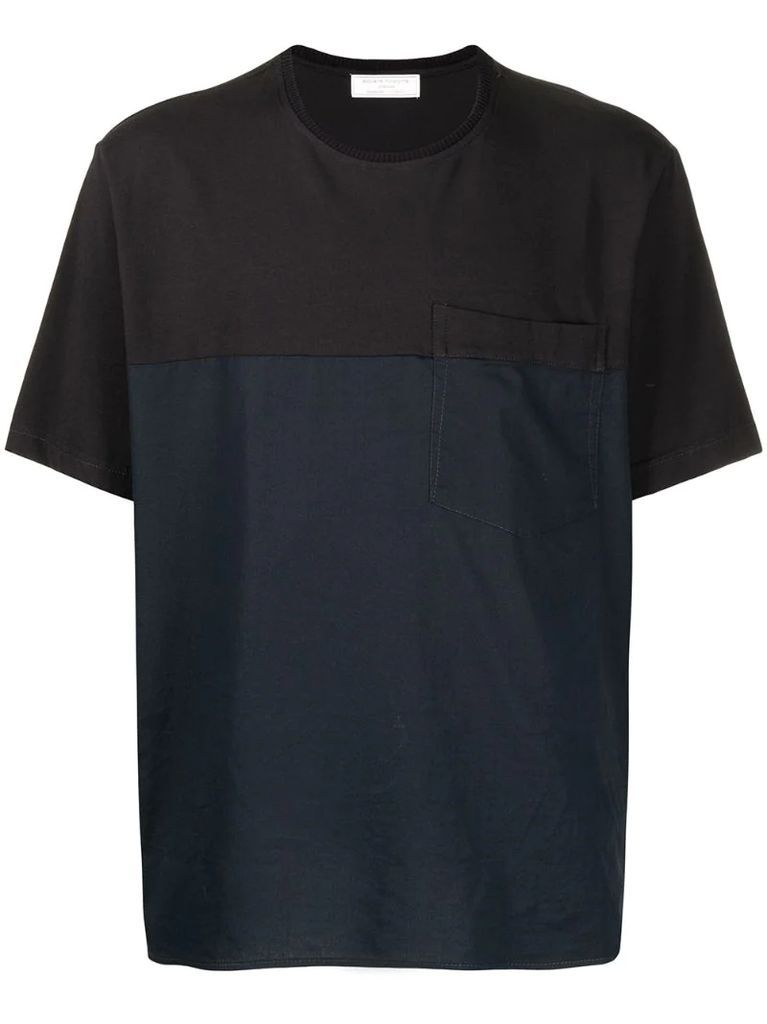 two-tone pocket T-shirt