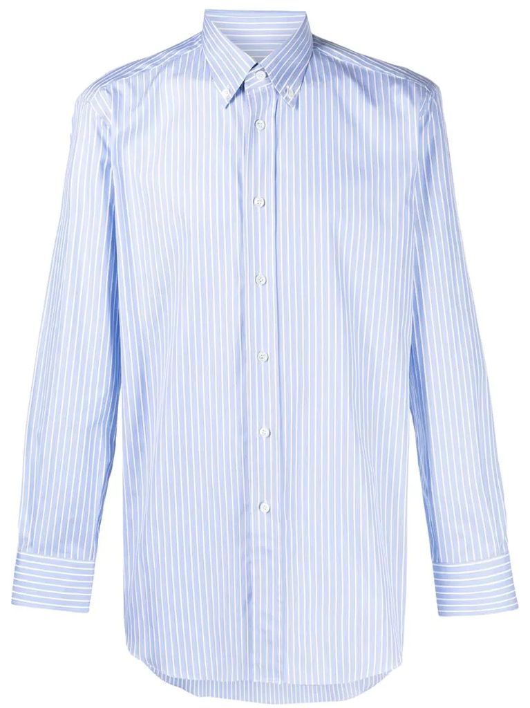 button-down striped shirt