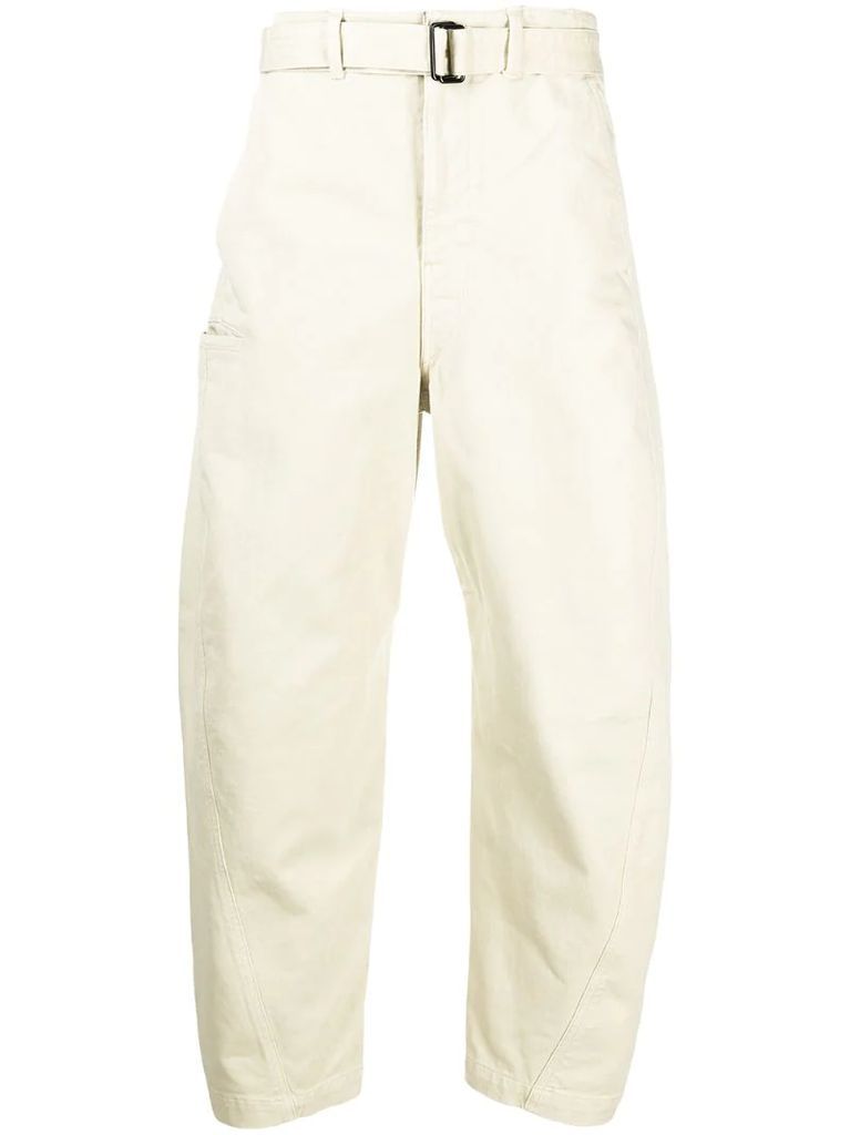 high-rise loose fit trousers