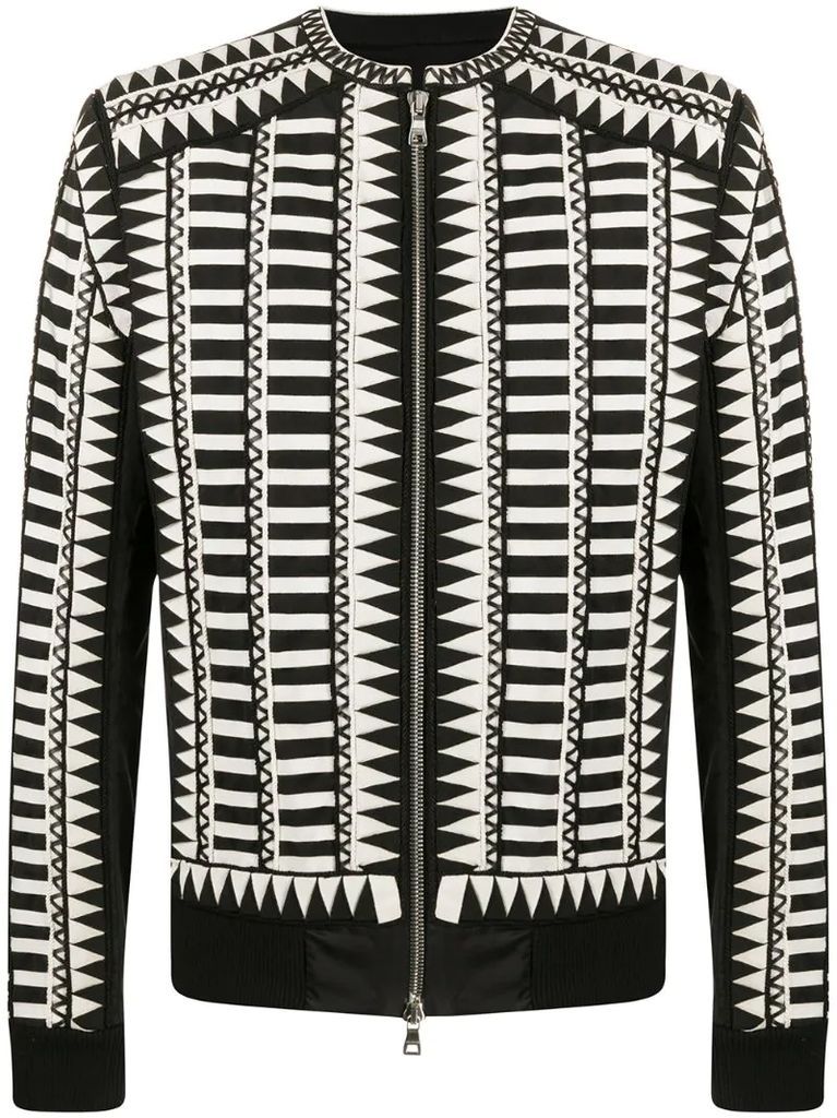 graphic patterned jacket