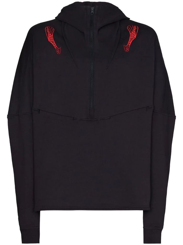 Brinda embroidered cotton hoodie