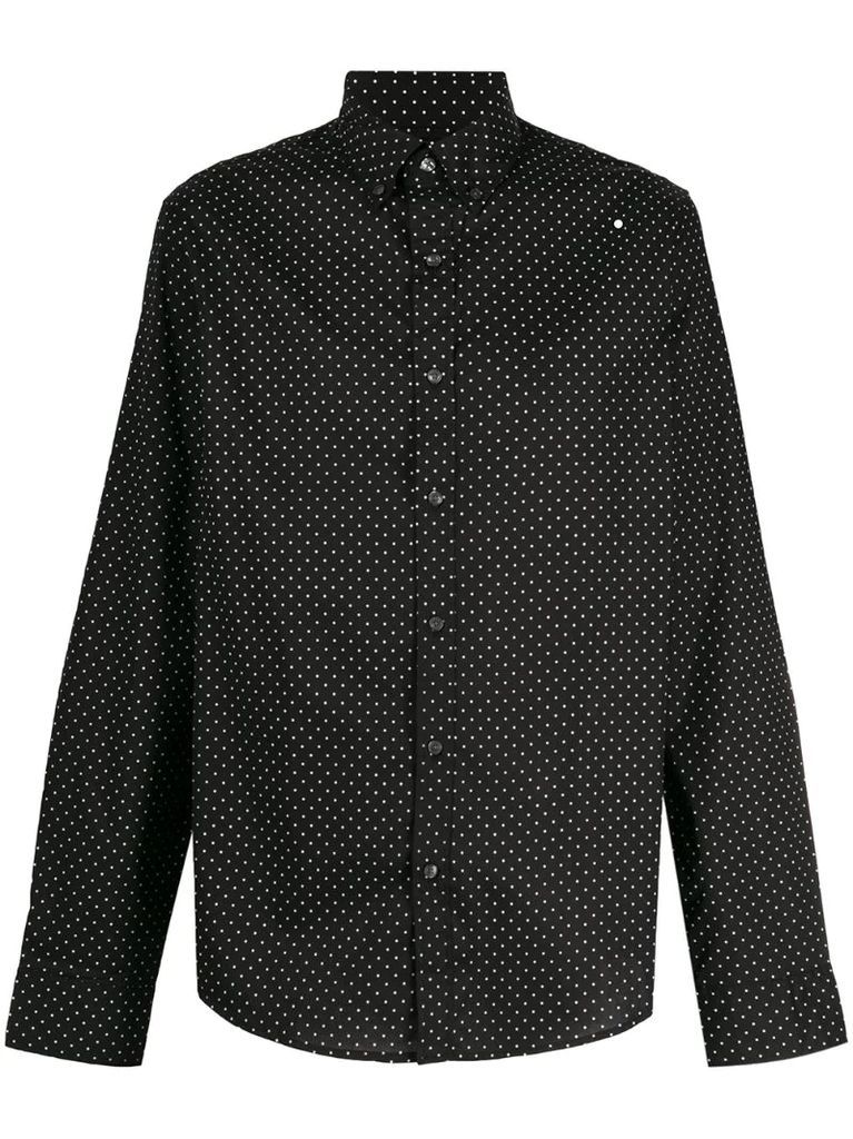 slim-fit dotted shirt