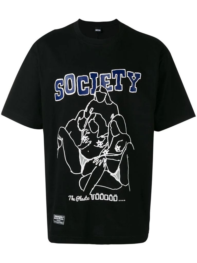 'Society' graphic print T-shirt