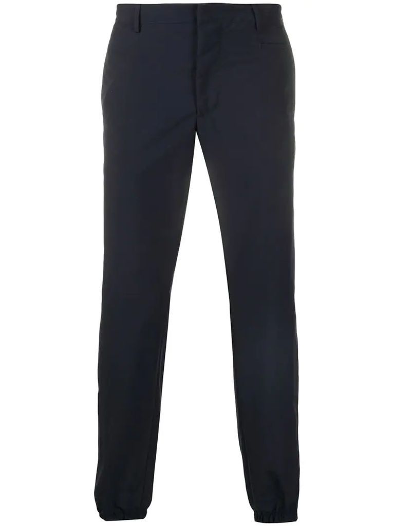 elasticated cuff tailored trousers