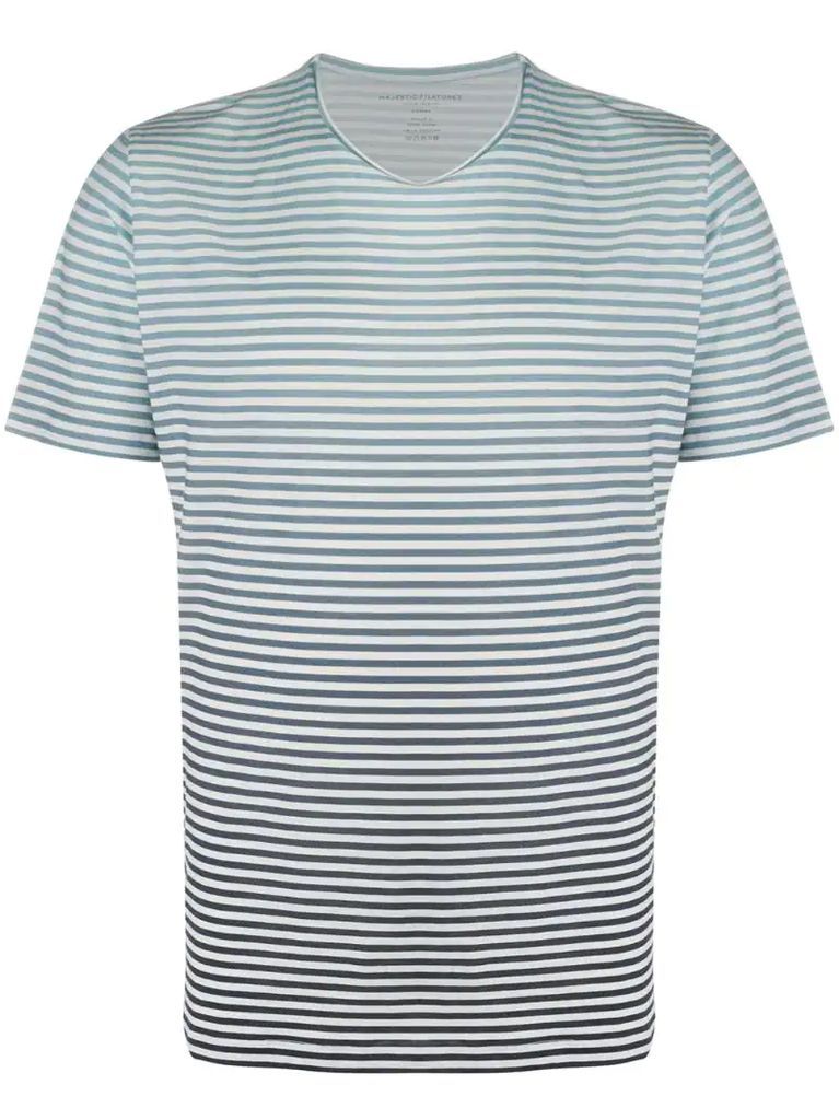 striped gradient effect T-shirt
