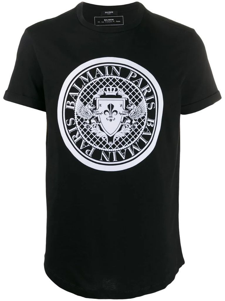 logo crest print T-shirt