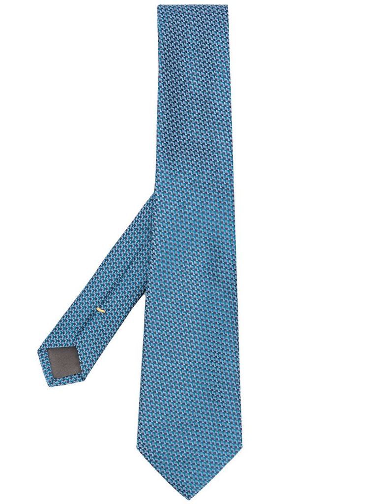 patterned suit tie