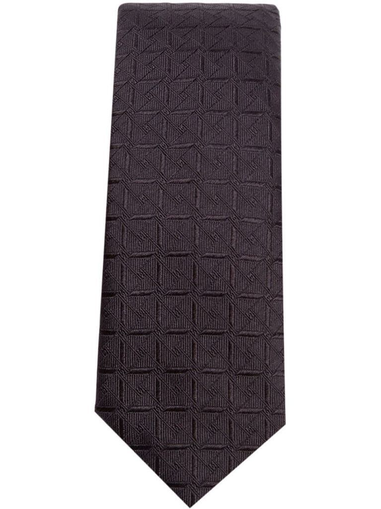 patterned jacquard silk tie