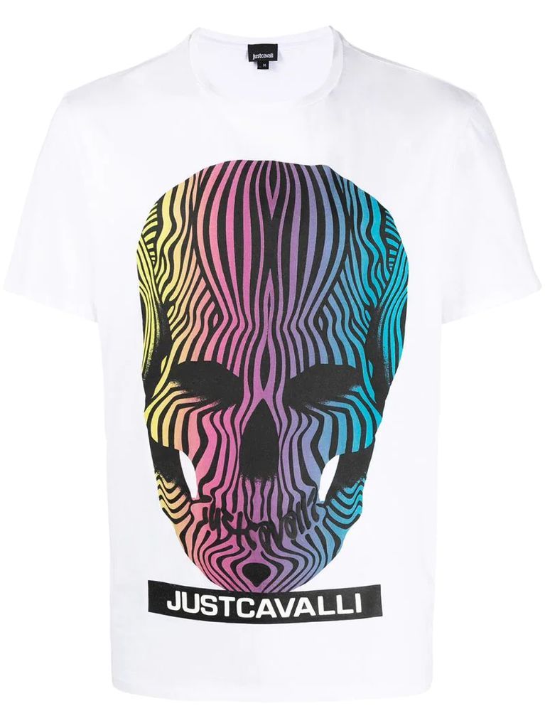 skull-print short-sleeved T-shirt