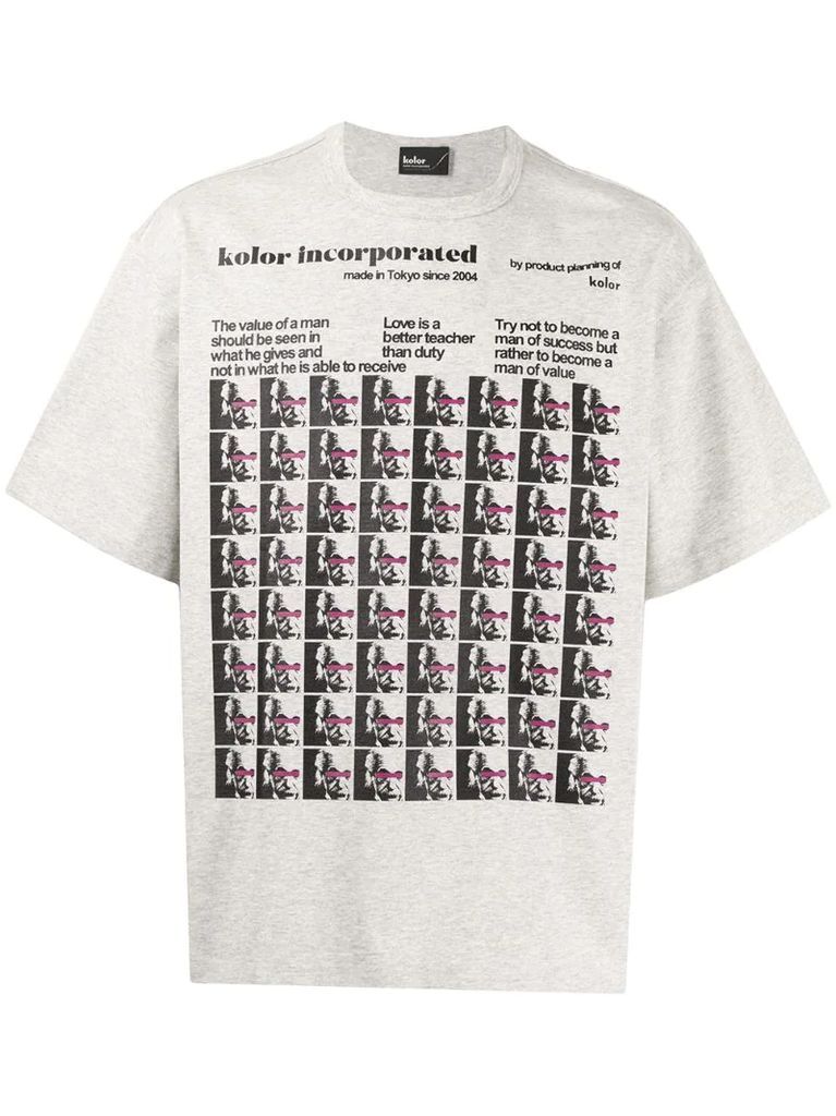 Albert Einstein print T-shirt