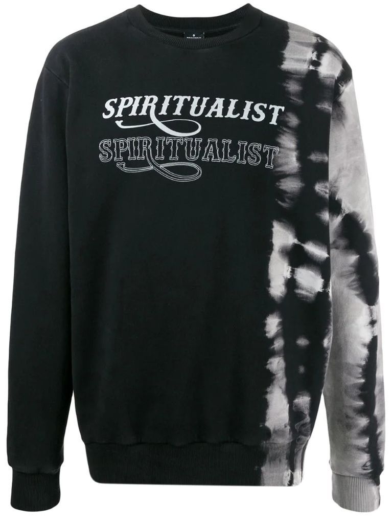tie-dye print spiritualist sweatshirt