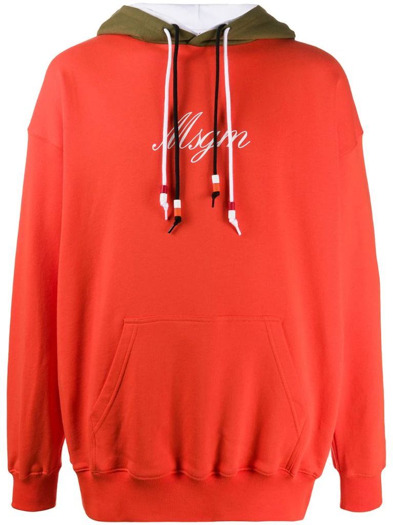 oversized logo-print hoodie