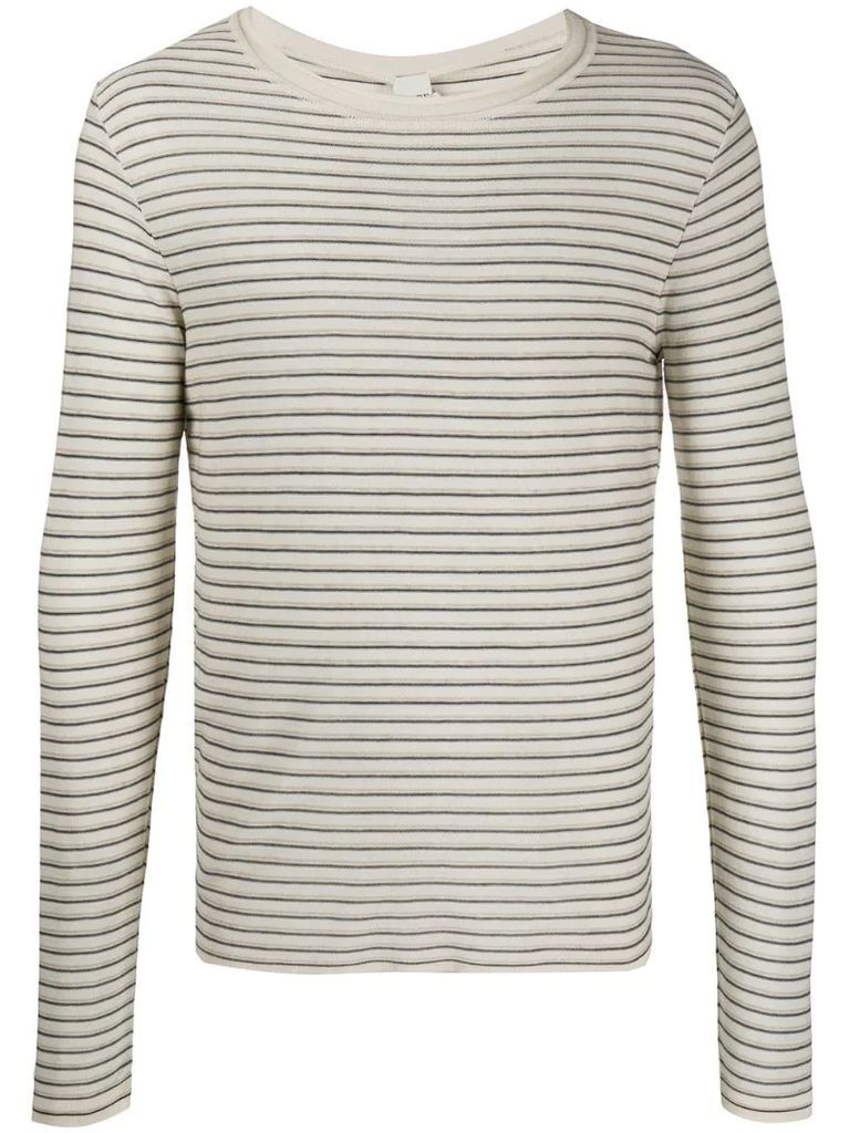 1990s knitted long-sleeved striped T-shirt