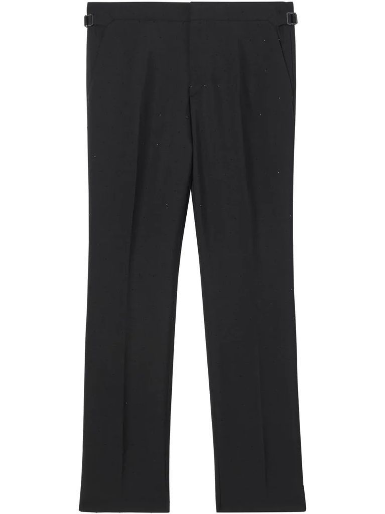 crystal embellished tailored trousers