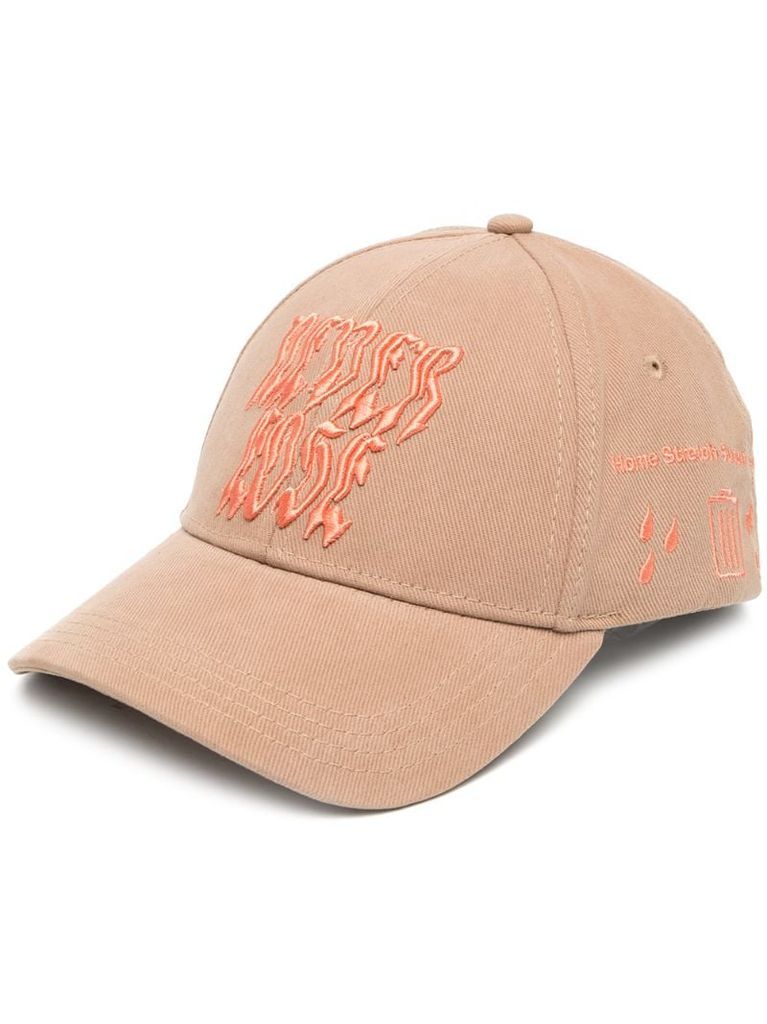 slogan embroidered cap