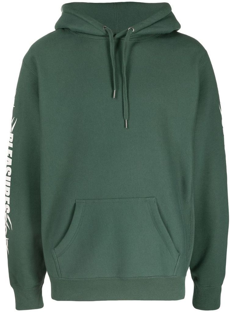 logo print hoodie