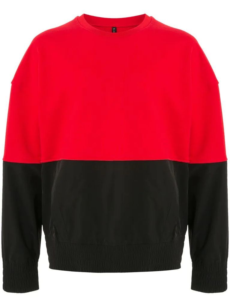 colour-block cotton sweatshirt