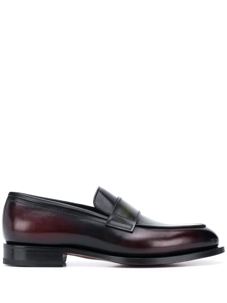 gradient-effect leather loafers