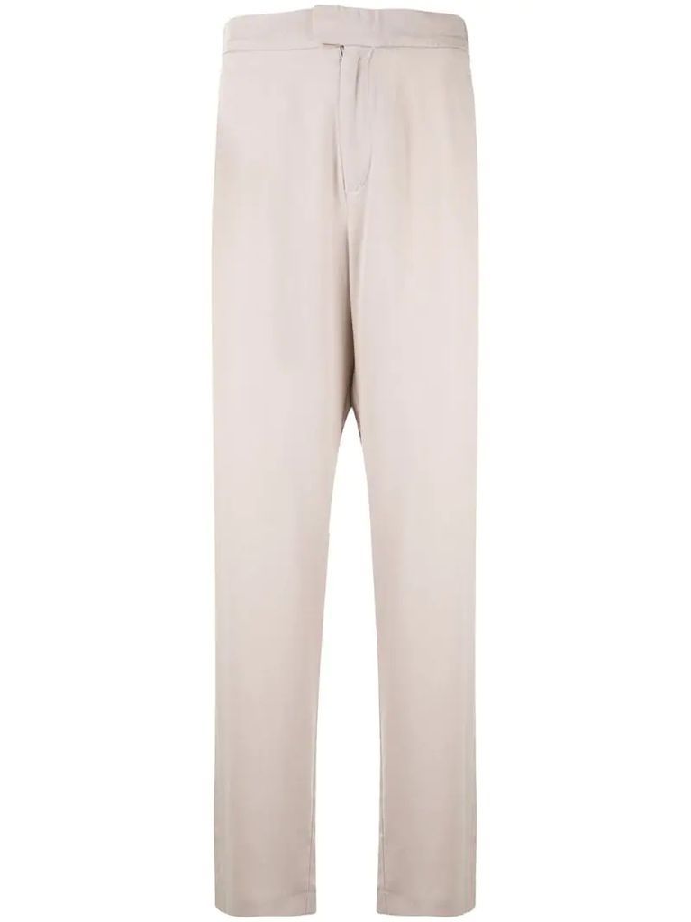 relaxed-fit plain trousers