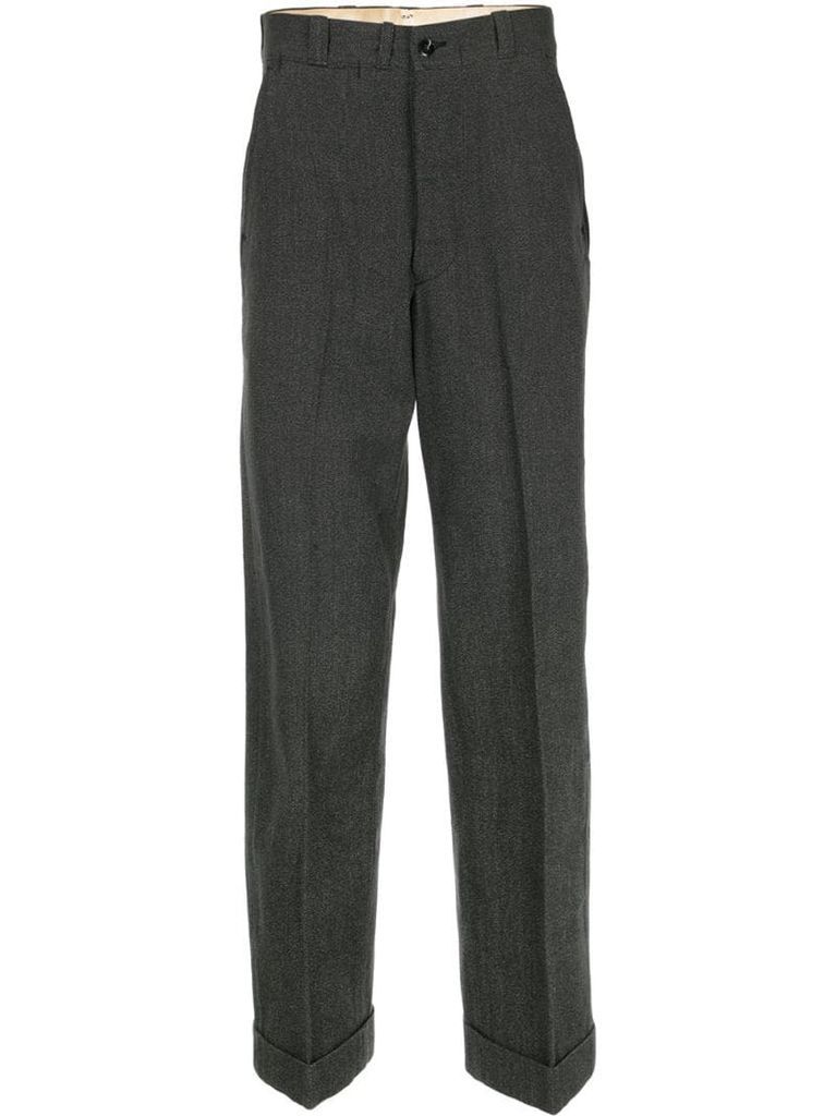 1940s tailored straight-fit trousers