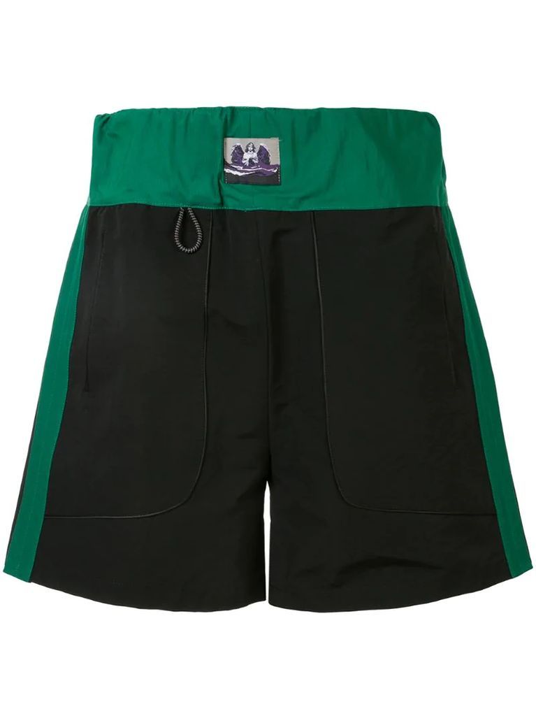 colour block bermuda shorts