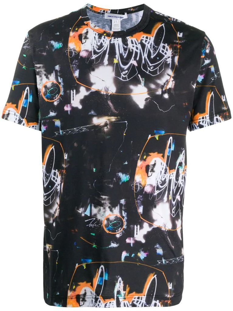 abstract graphic print T-shirt