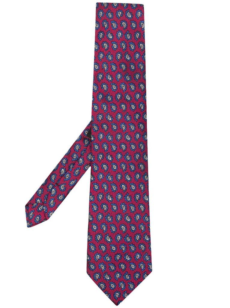 paisley print silk tie