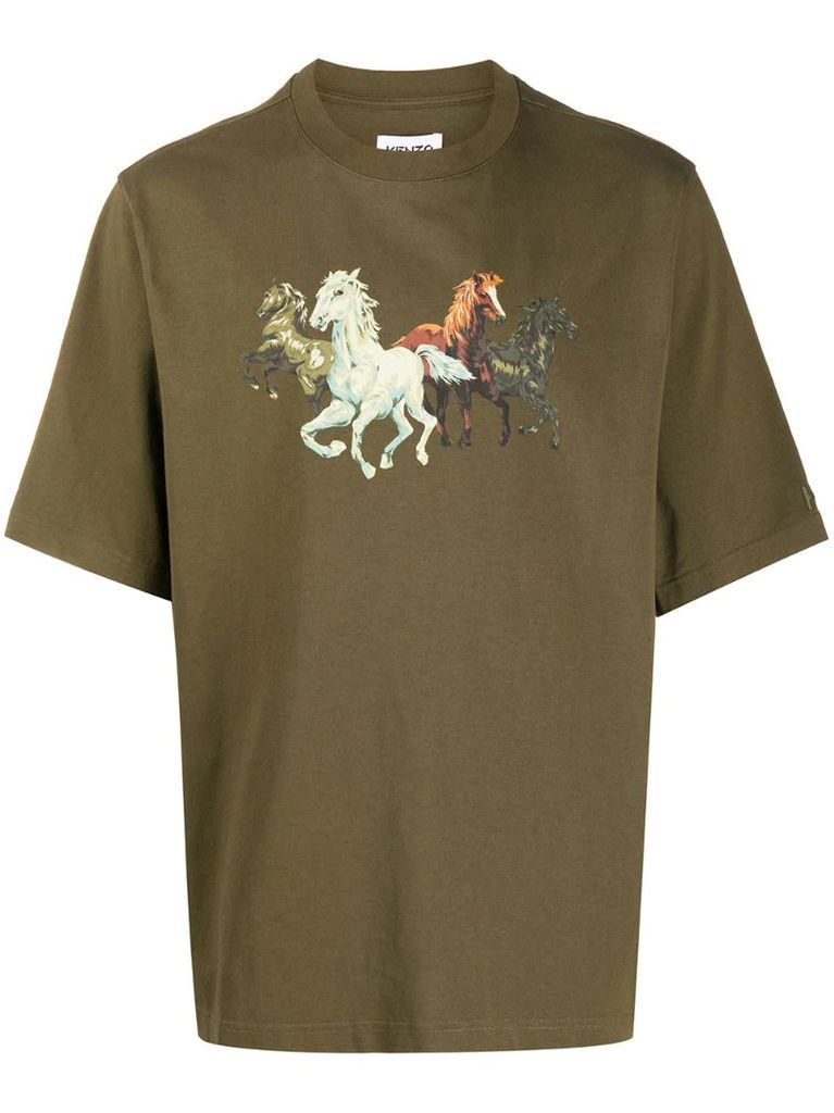 horse print T-shirt
