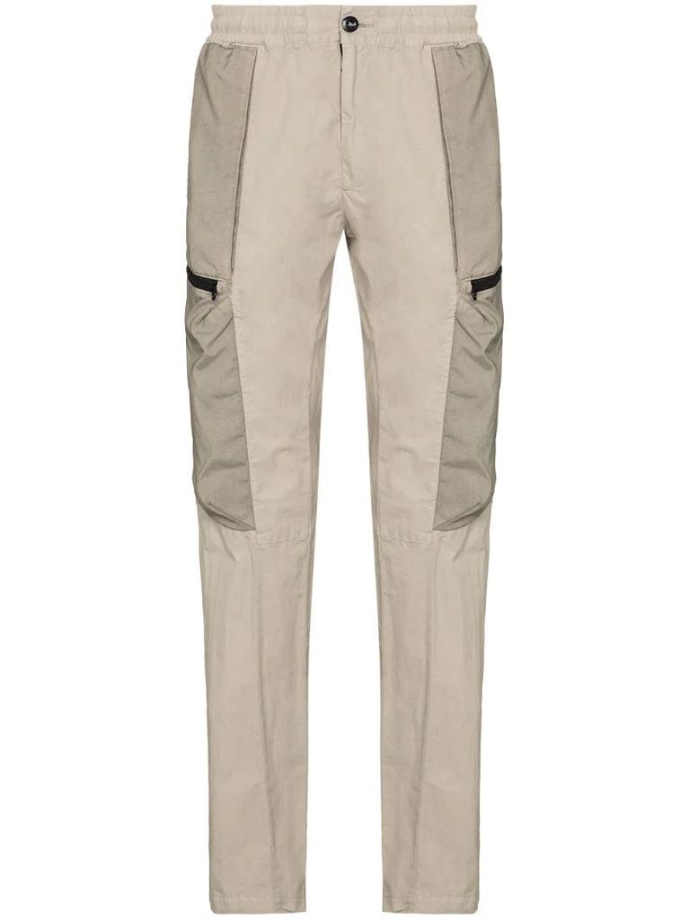 zip-pocket cargo trousers