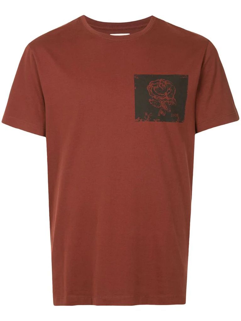 rose print T-shirt