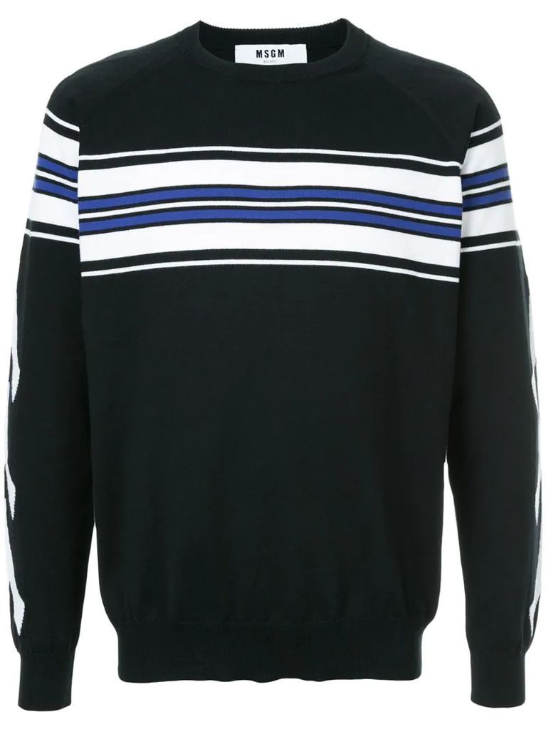 X Diadora stripe detail sweater