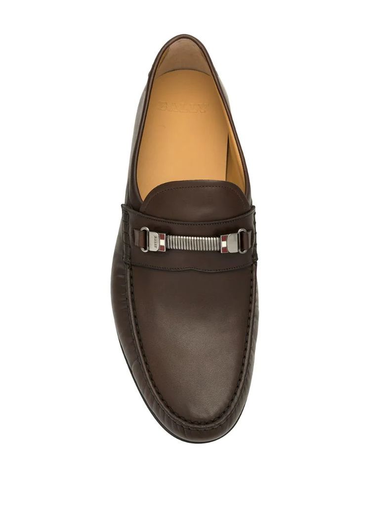 snake chain-strap loafers