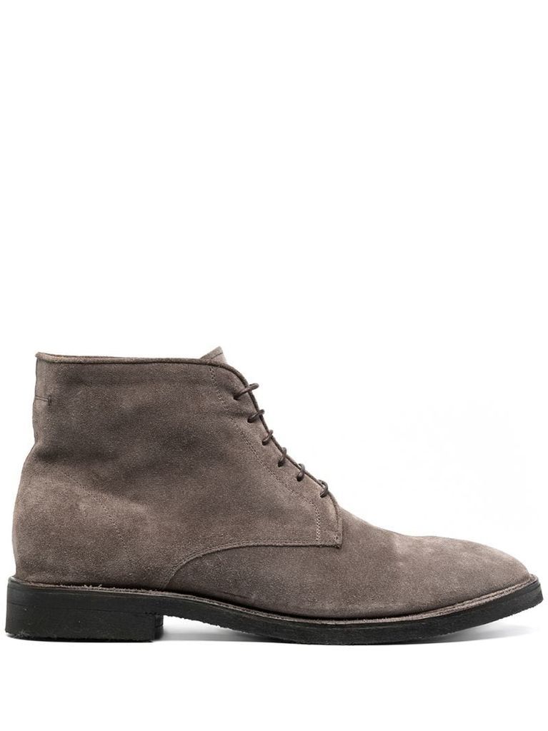 suede lace-up boots