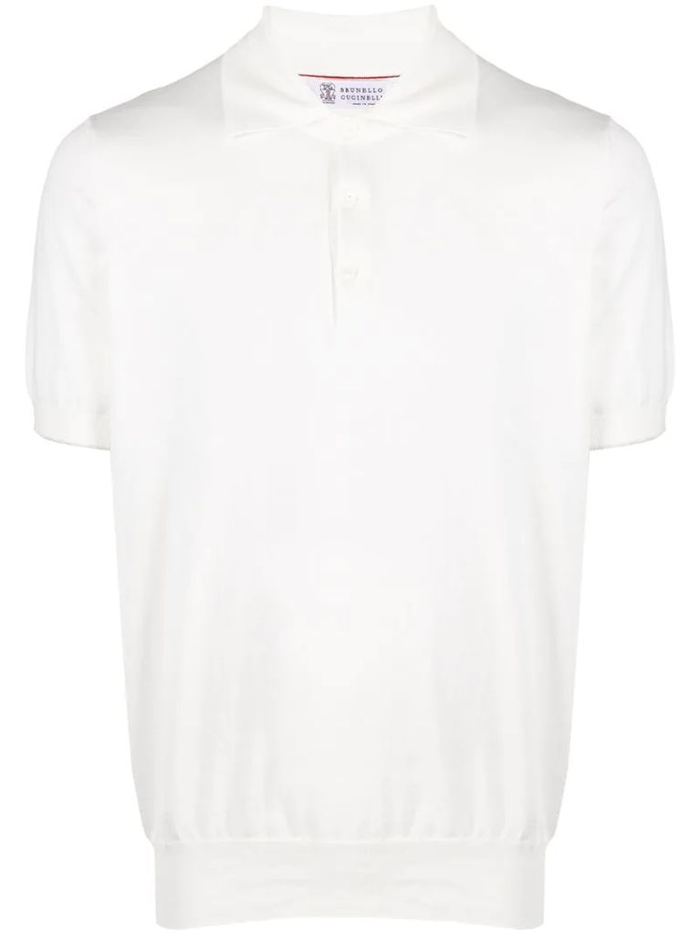 plain button polo shirt