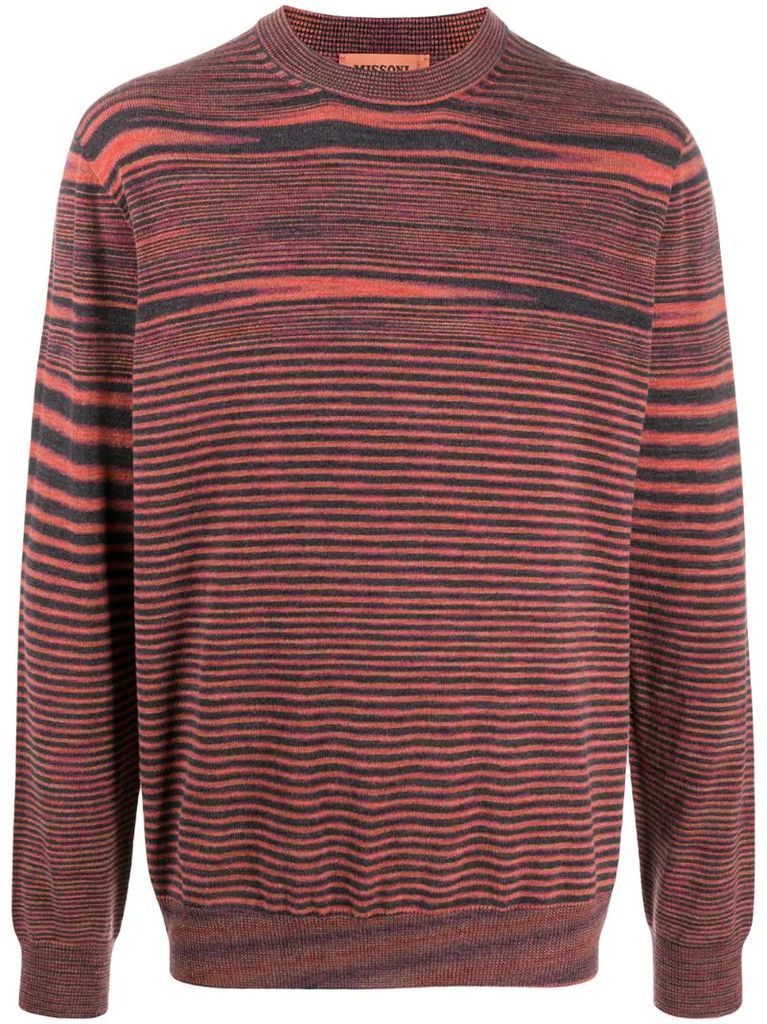 distorted stripe pattern jumper