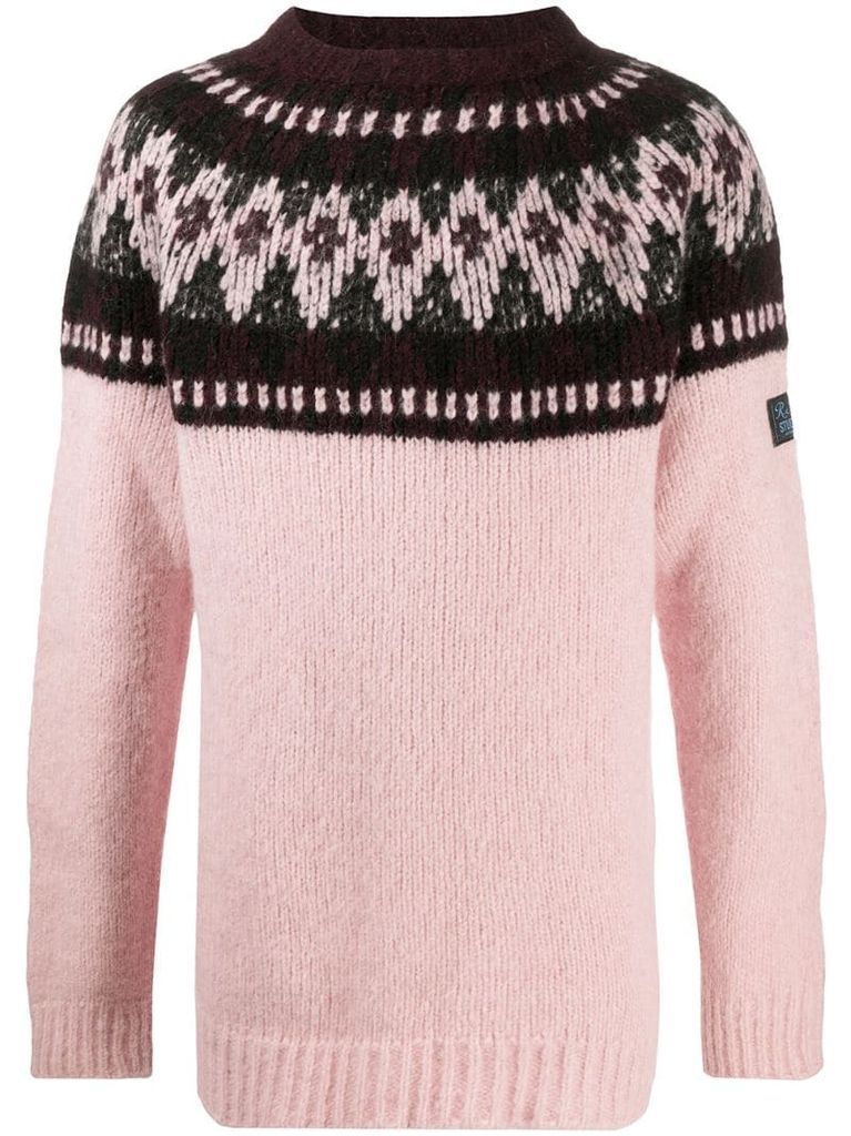 oversize intarsia-knit jumper