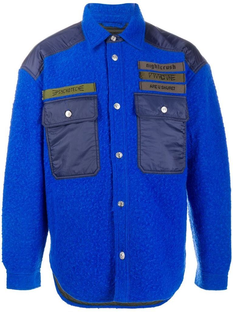 contrast-pocket jacket